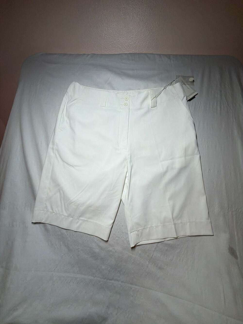 Nike Golf Women's Fit Dry UV Protective Shorts White Size 10